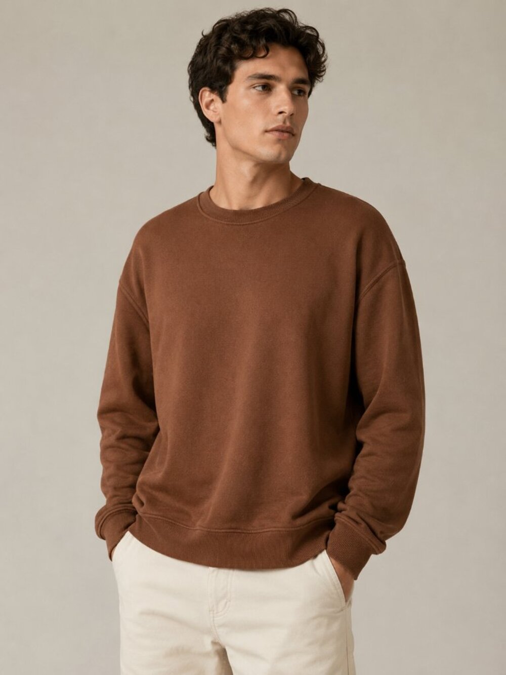 3/$20 Bundle 🌈 Goodfellow & Co Men’s Brown Cotton Fleece Crewneck Sweatshirt